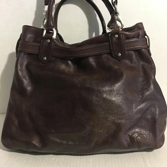 Cole Haan Black distressed leather hobo bag - Picture 4 of 8